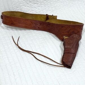 Brown Leather Holster Belt